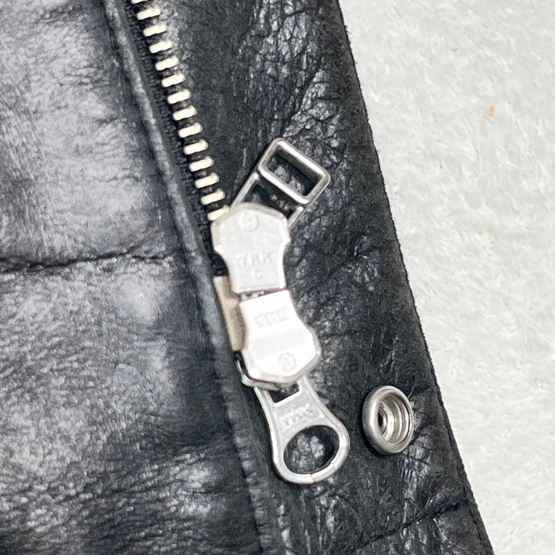 『ユナイテッドアローズ』M65 フィールドジャケット レザー 牛革 ダブルジップ