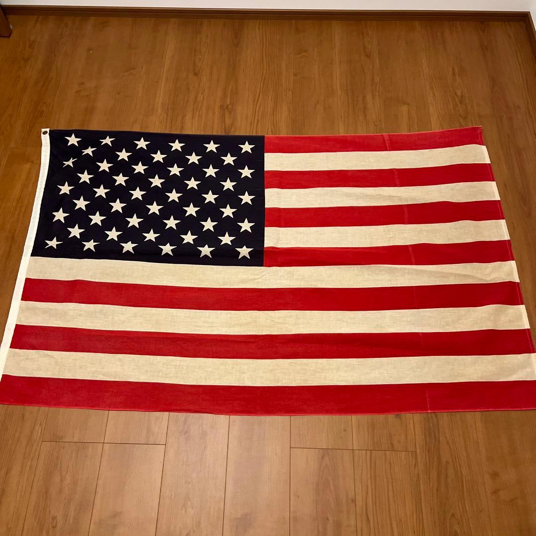 アメリカ国旗 星条旗 フラッグ 布製 ビンテージ USA