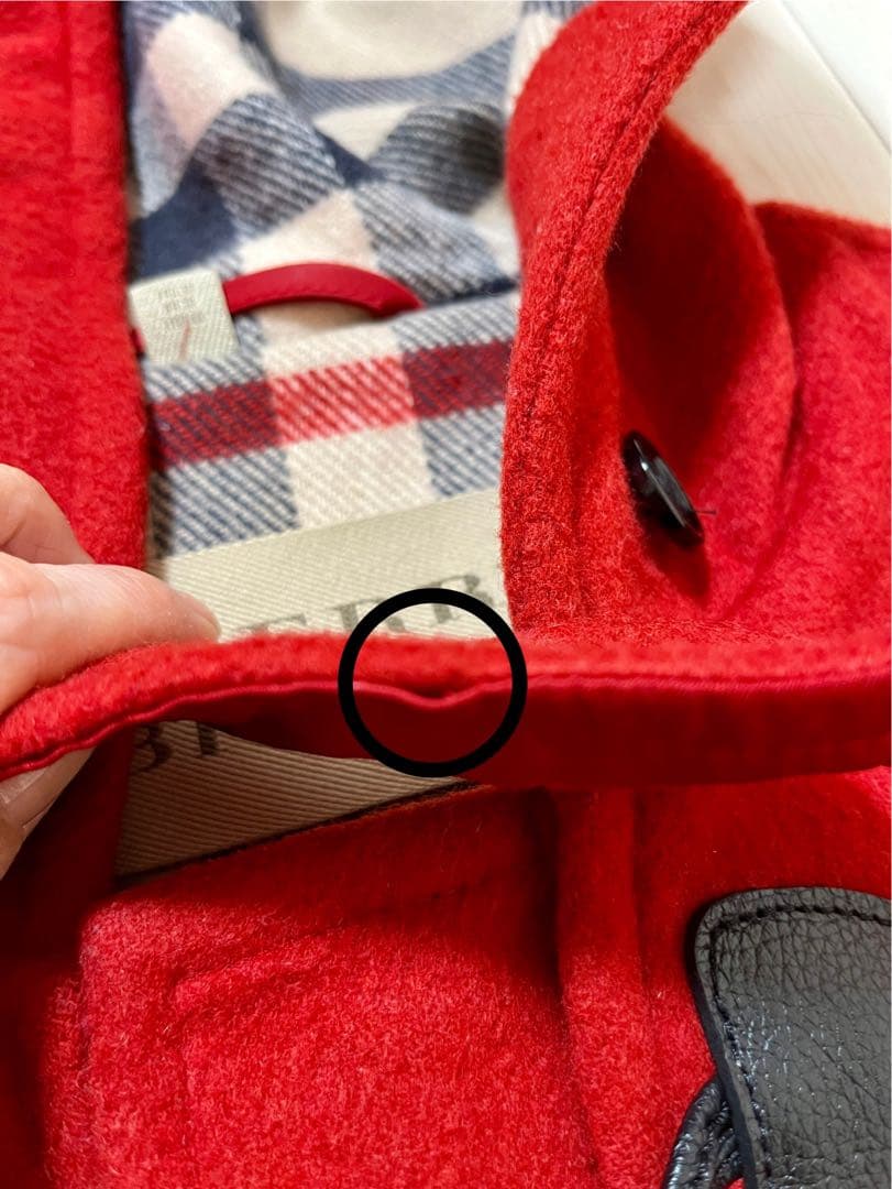 【美品】BURBERRY BRIT バーバリーブリット ダッフルコート 赤