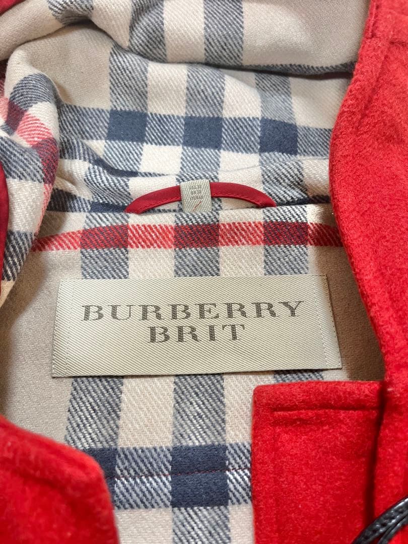 【美品】BURBERRY BRIT バーバリーブリット ダッフルコート 赤