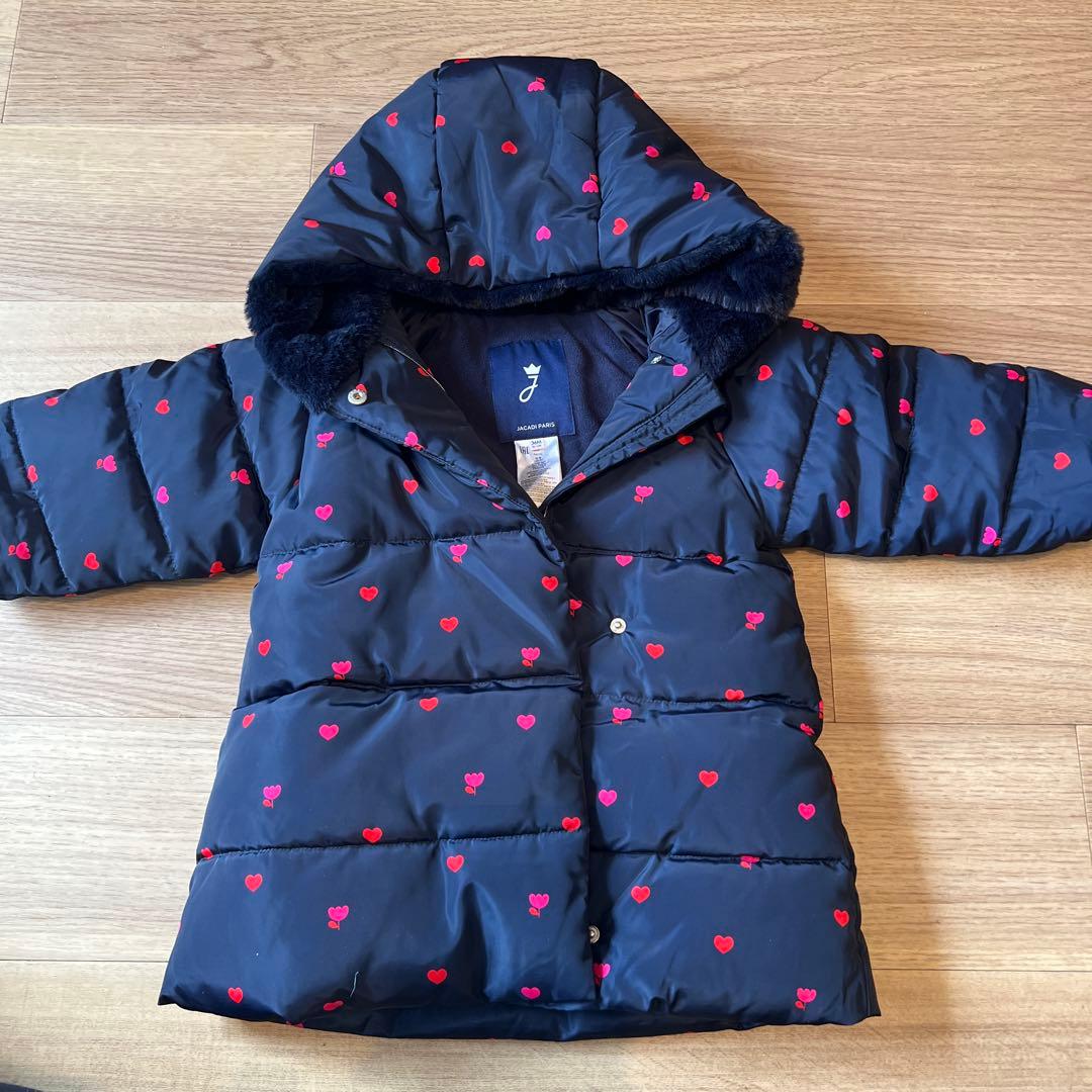 ジャカディjacadi ネイビー ダウンコート 36M 96cm