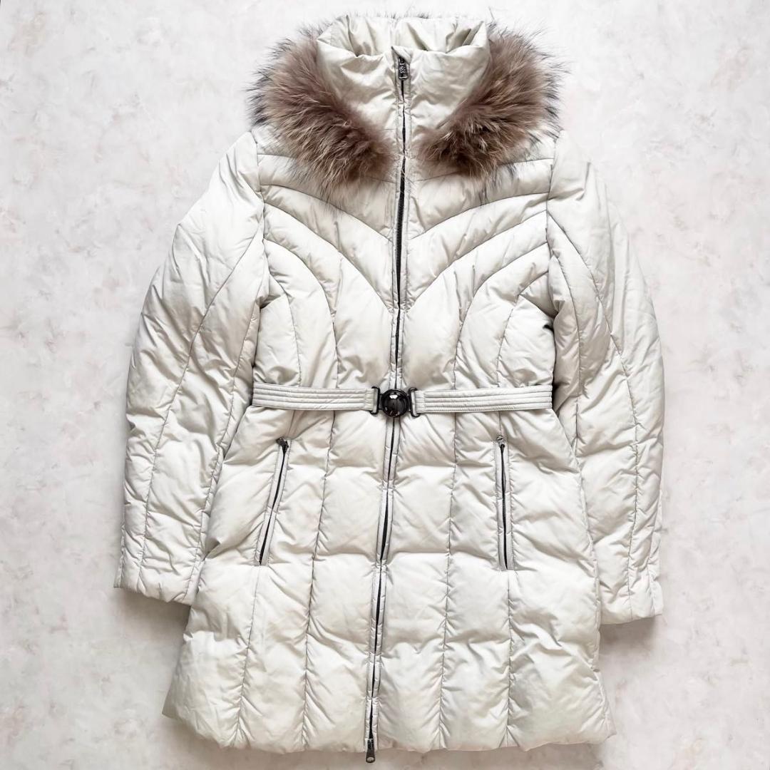 MaxMara ダウンジャケット　コート　フード　ファー　ベルト付き 42 L