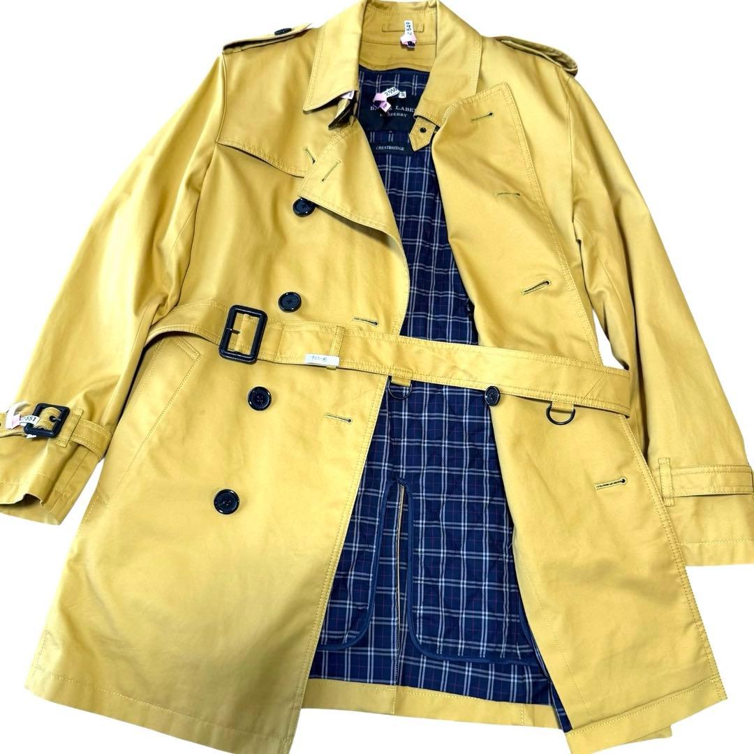 BURBERRY BLACK LABEL トレンチコート マスタードイエロー M