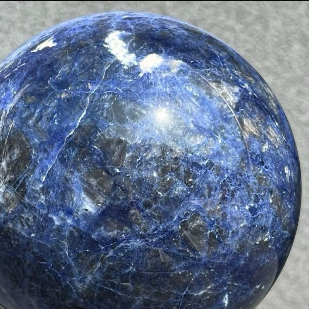 ☆超レアサイズ☆美しく綺麗なインペリアルカラー☆ソーダライト 丸玉 天然石 原石