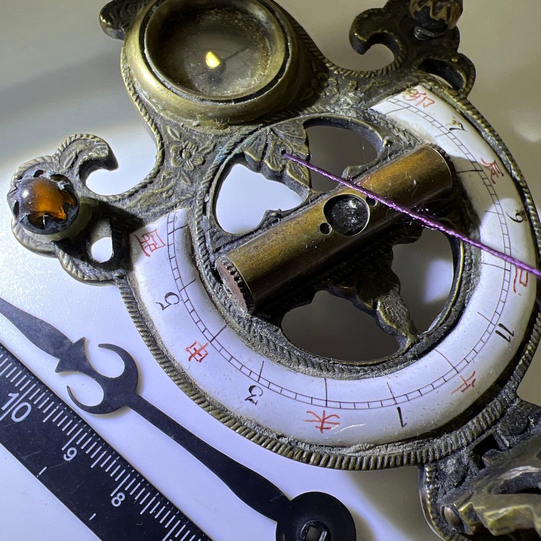 中国古玩　日時計　115g 東Y8-0210☆2Fトヒオオ