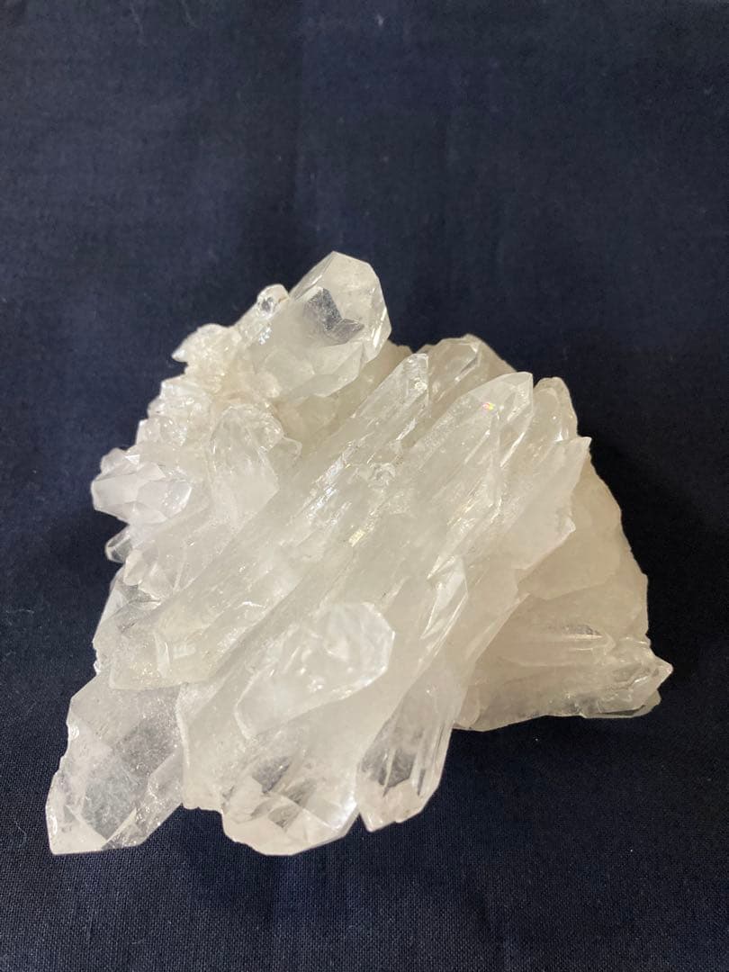 透明　☆虹入り☆ 水晶クラスター&ルチルクォーツ　ポイント