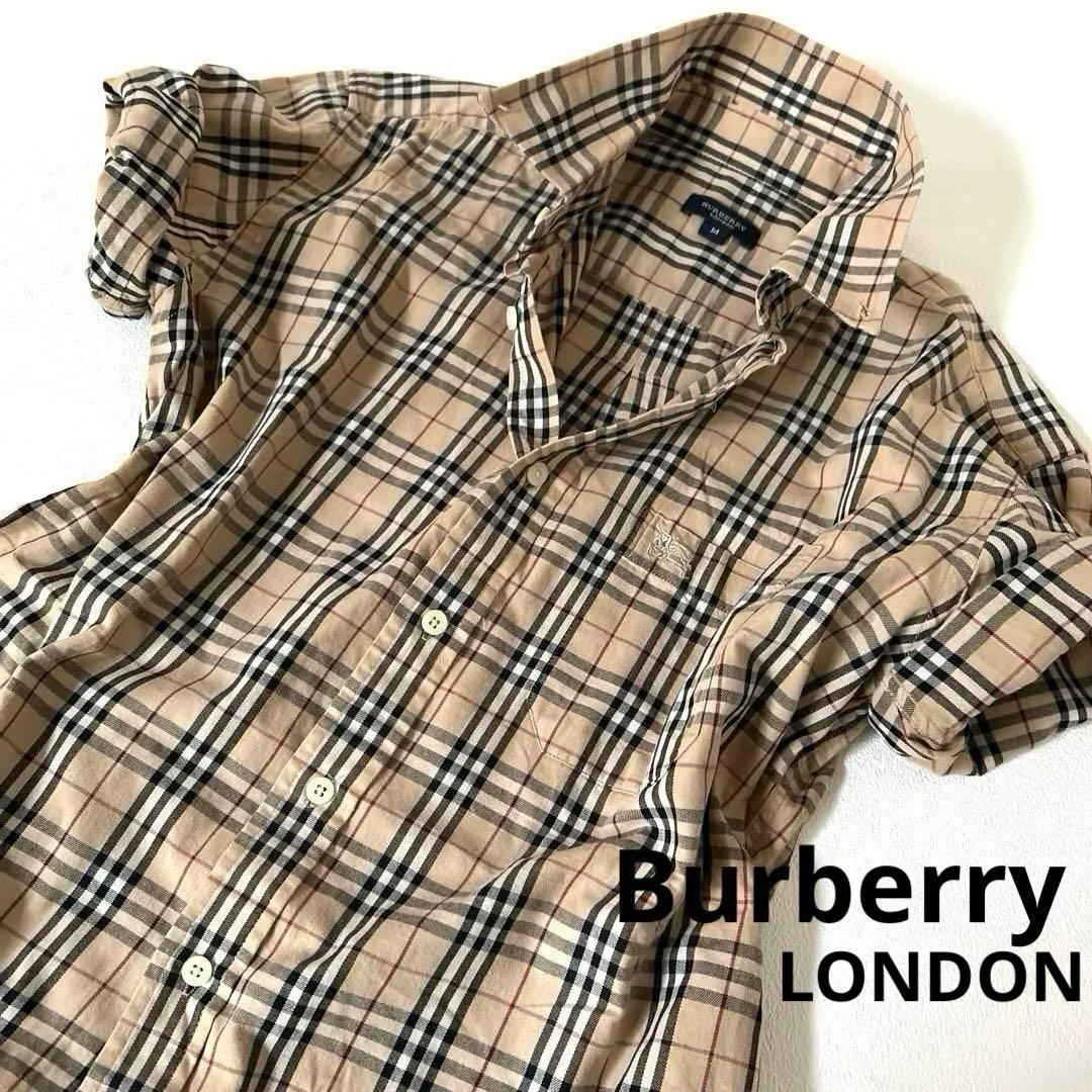 美品✨バーバリー Burberry ノバチェックシャツ　ホースロゴ刺繍　男女兼用