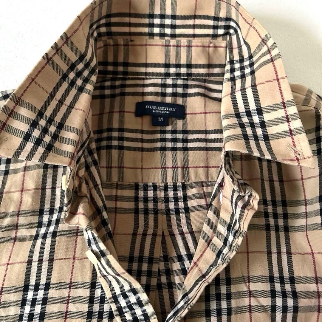 美品✨バーバリー Burberry ノバチェックシャツ　ホースロゴ刺繍　男女兼用