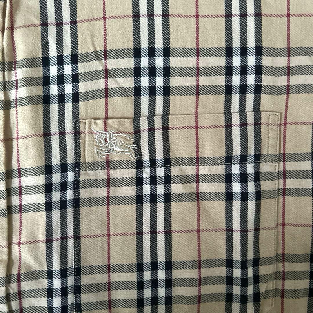 美品✨バーバリー Burberry ノバチェックシャツ　ホースロゴ刺繍　男女兼用