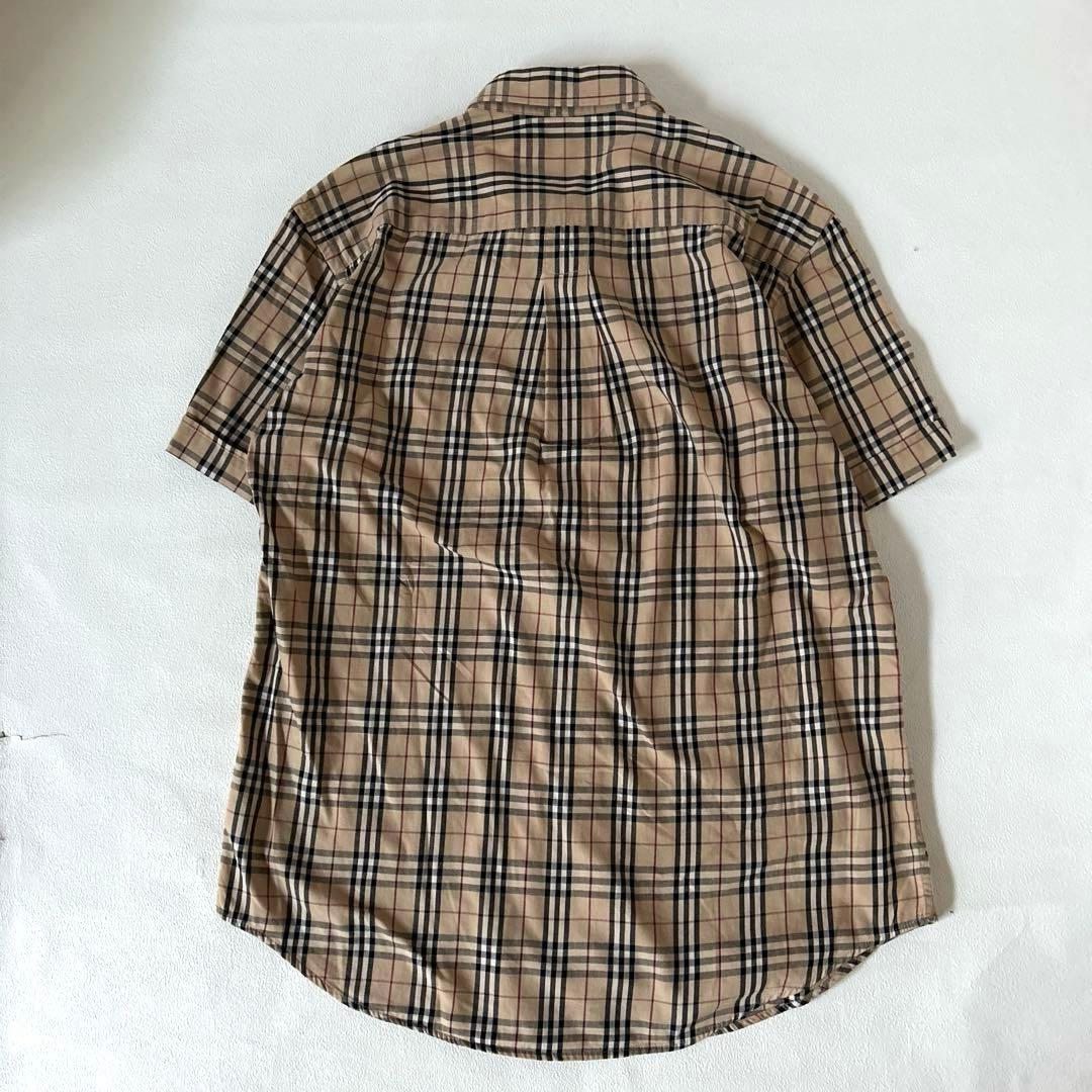 美品✨バーバリー Burberry ノバチェックシャツ　ホースロゴ刺繍　男女兼用