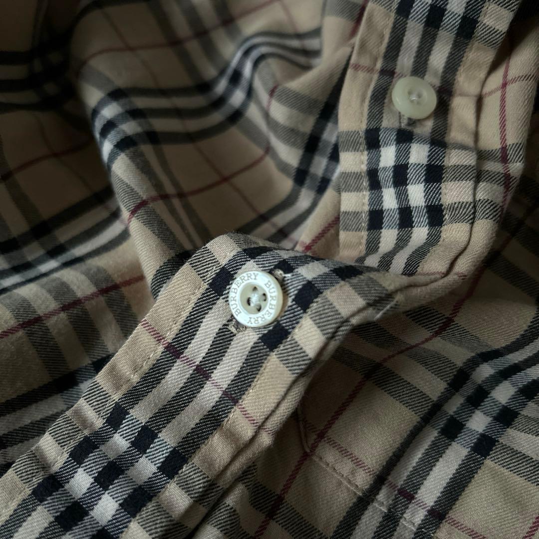 美品✨バーバリー Burberry ノバチェックシャツ　ホースロゴ刺繍　男女兼用