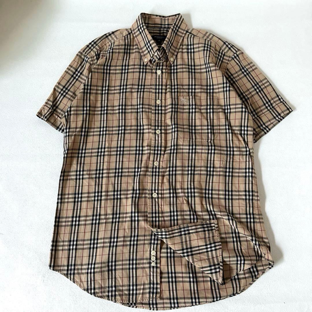 美品✨バーバリー Burberry ノバチェックシャツ　ホースロゴ刺繍　男女兼用