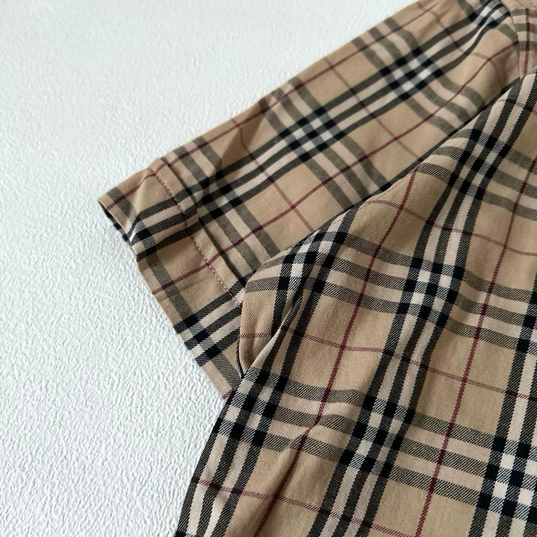 美品✨バーバリー Burberry ノバチェックシャツ　ホースロゴ刺繍　男女兼用