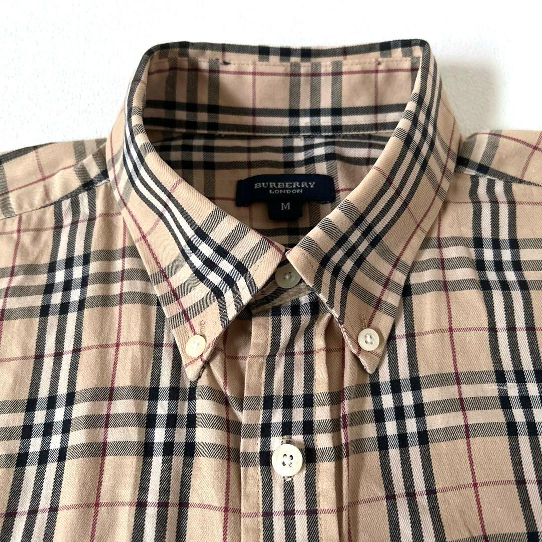 美品✨バーバリー Burberry ノバチェックシャツ　ホースロゴ刺繍　男女兼用