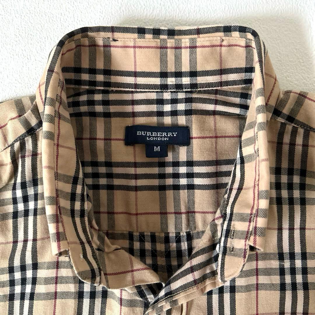美品✨バーバリー Burberry ノバチェックシャツ　ホースロゴ刺繍　男女兼用
