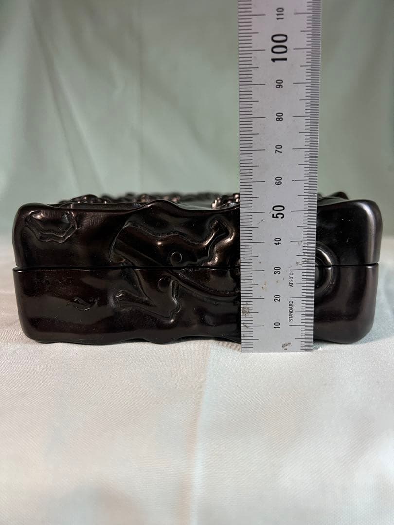 中国美術 ハイレリーフ 細密彫刻 紫檀 唐木 箱 香盒 文房品