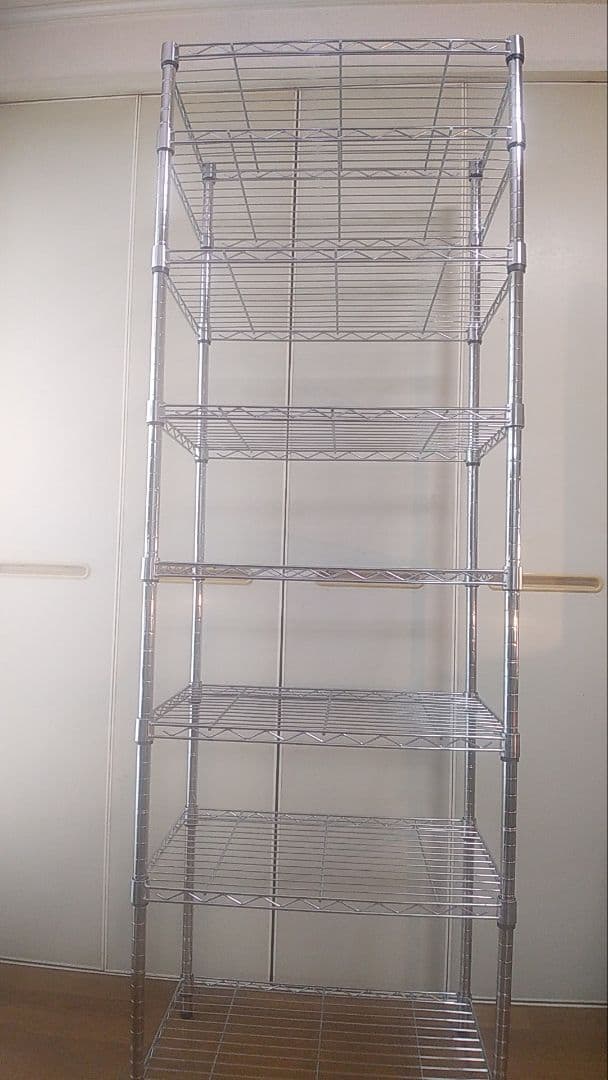 メタルラック　8枚板　H181W60D30　キャスター　送料込み　ポール径22