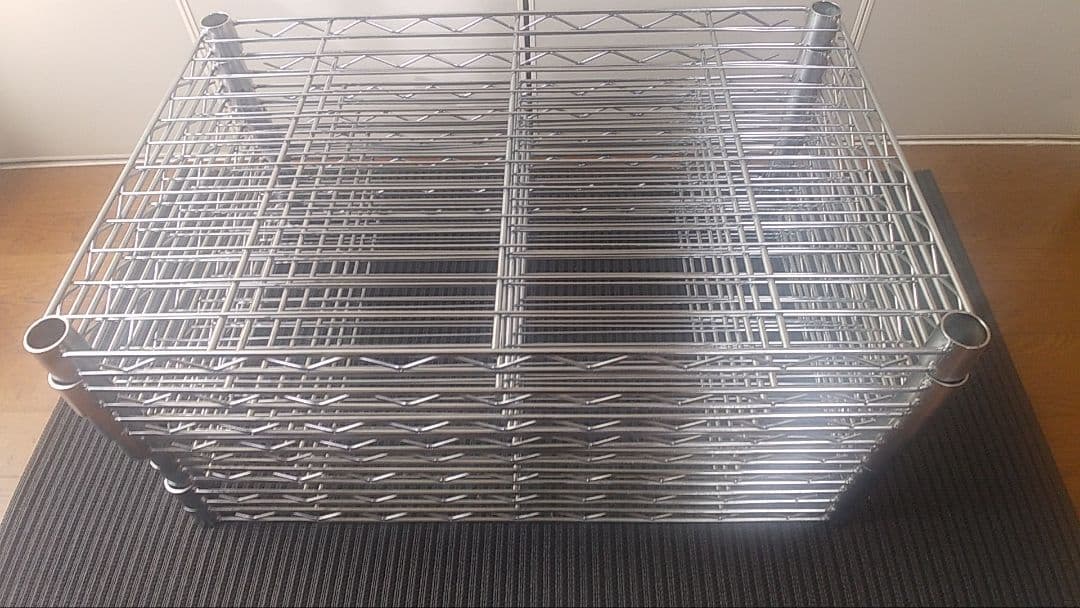 メタルラック　8枚板　H181W60D30　キャスター　送料込み　ポール径22