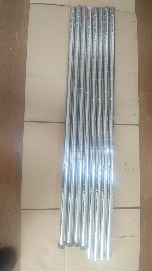 メタルラック　8枚板　H181W60D30　キャスター　送料込み　ポール径22