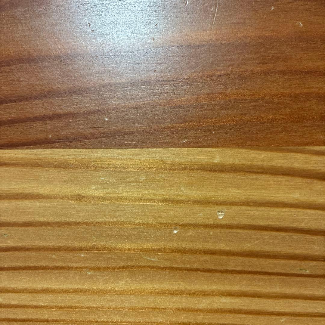 【週末値下げ】 無垢杉材ダイニングテーブル ティシュトレイ付き