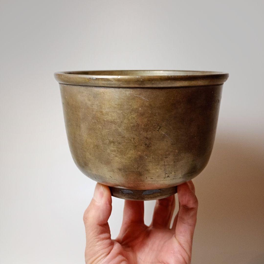 唐物 　砂張　 張廣徳製 　筆洗　 【古玩　中国　建水 煎茶 茶道具 茶こぼし】