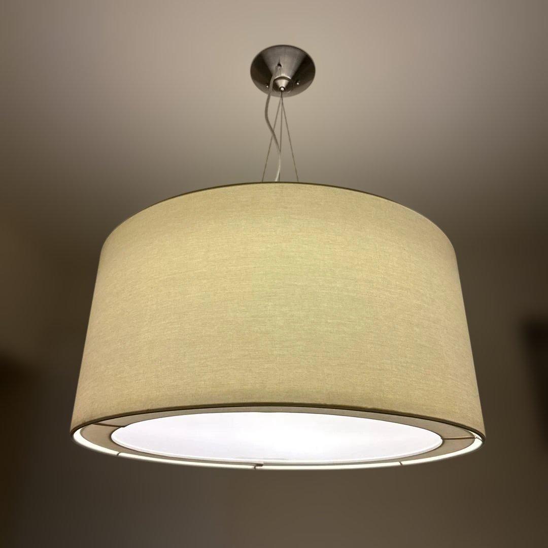 ベージュ 布製 ペンダントライト