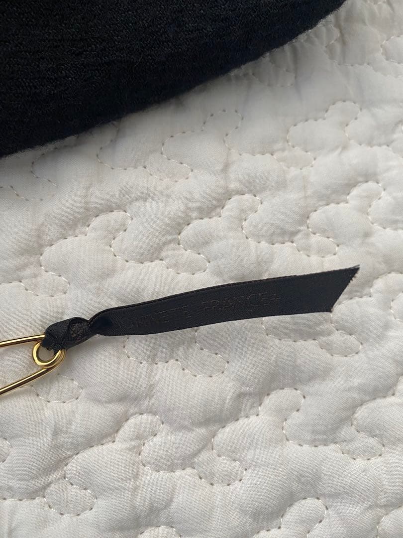 Honnete ワイドストール ウールリネン ウォッシュドツイル　ブラック