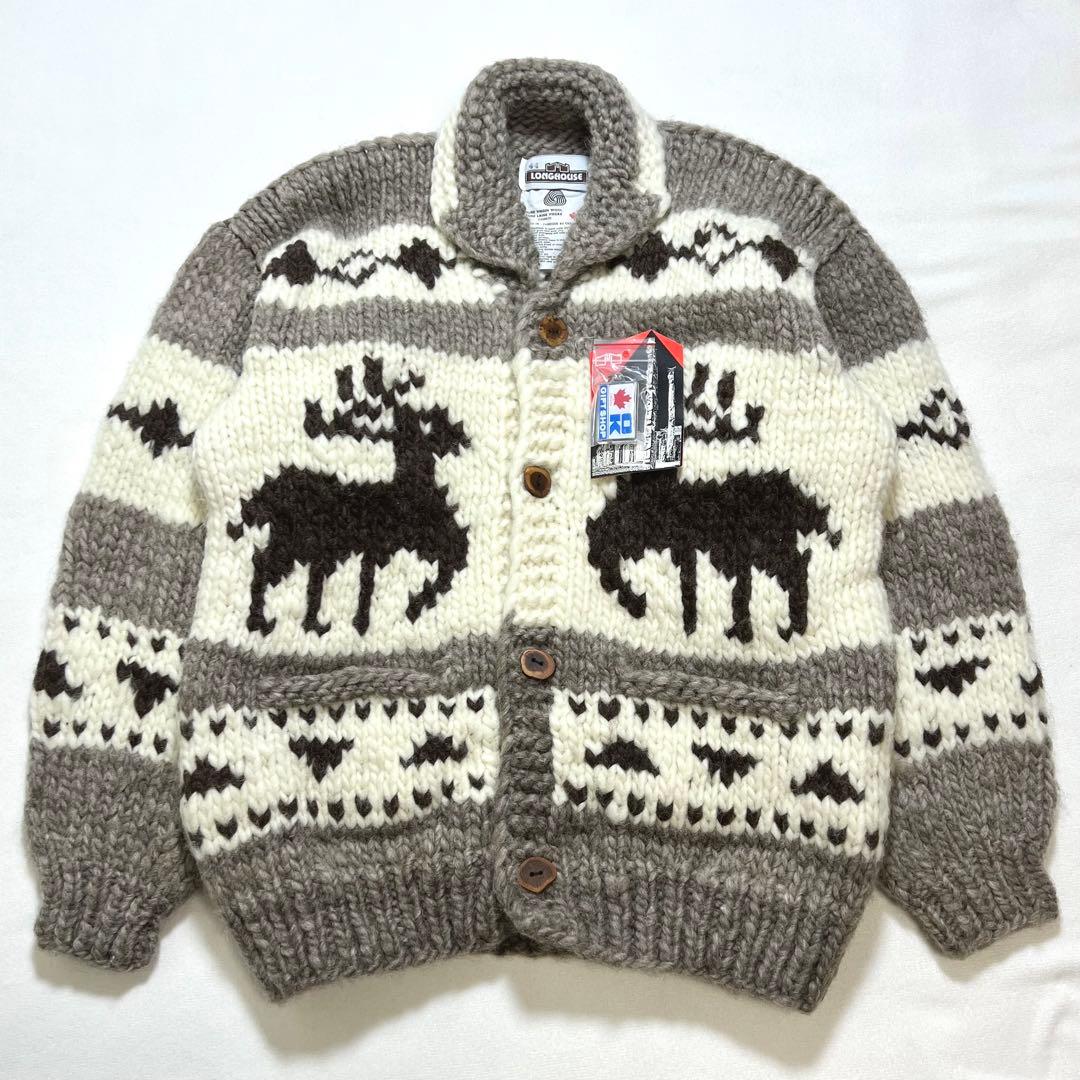 タグ付 LONGHOUSE カウチン セーター カーディガン 44 ジャケット