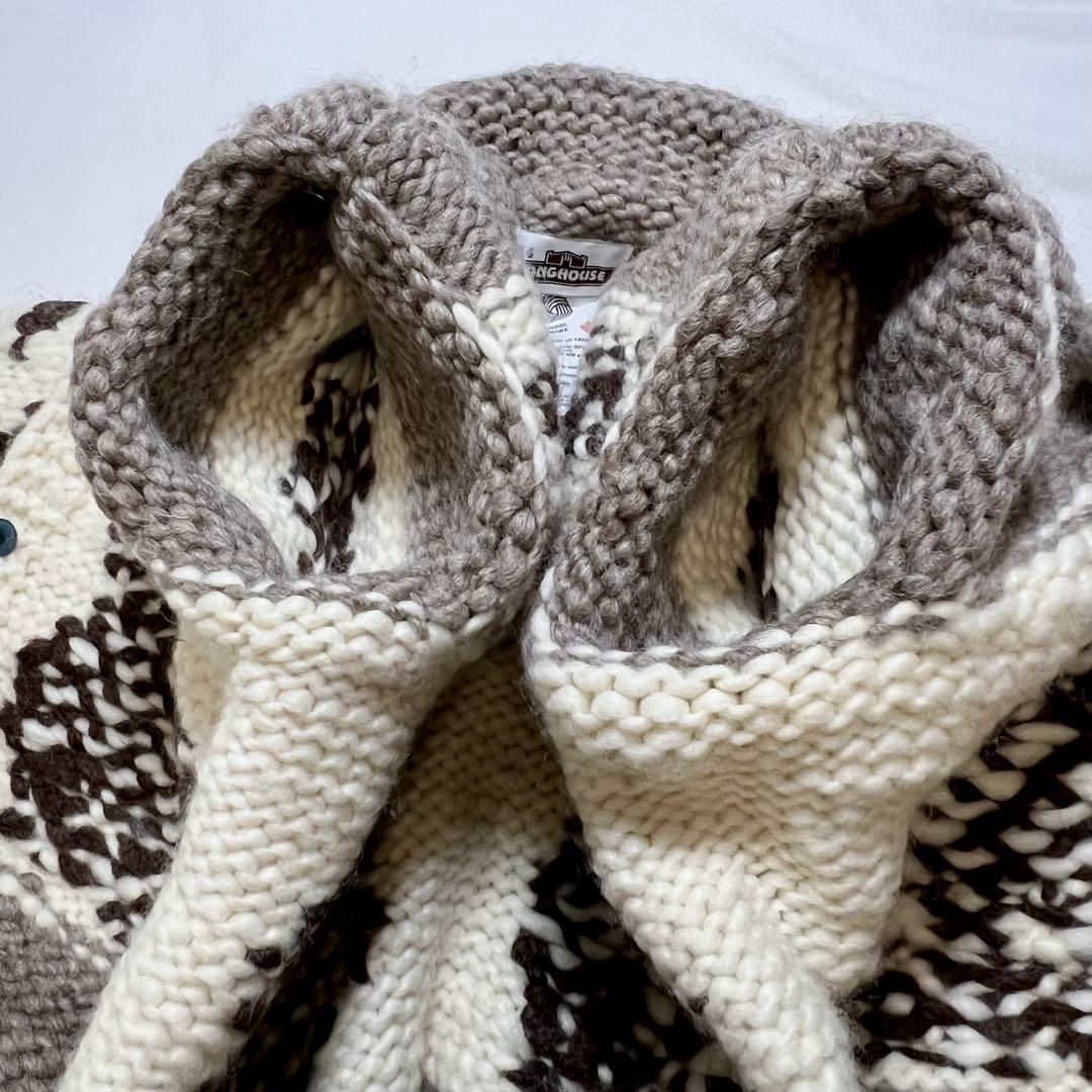 タグ付 LONGHOUSE カウチン セーター カーディガン 44 ジャケット