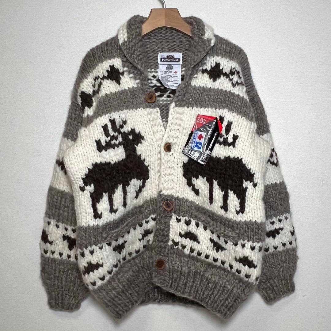 タグ付 LONGHOUSE カウチン セーター カーディガン 44 ジャケット