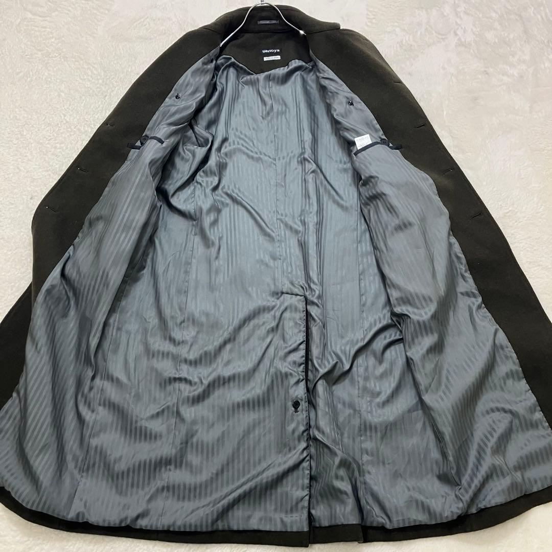 美品✨上野屋 uenoya ウール トレンチコート ベルテッド 日本製 カーキ