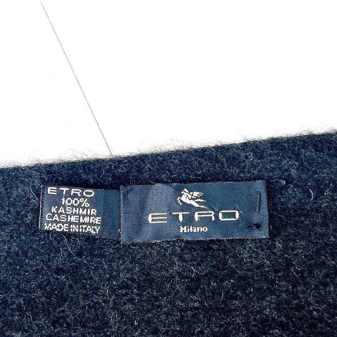 美品✨高級　エトロカシミヤ100シルク100総柄マフラー ストール リバーシブル