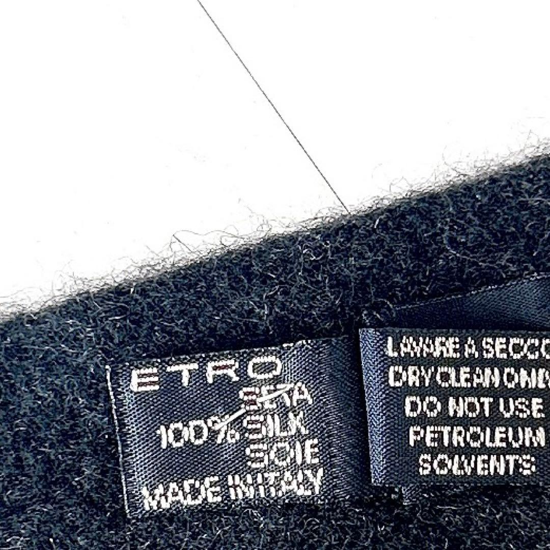 美品✨高級　エトロカシミヤ100シルク100総柄マフラー ストール リバーシブル