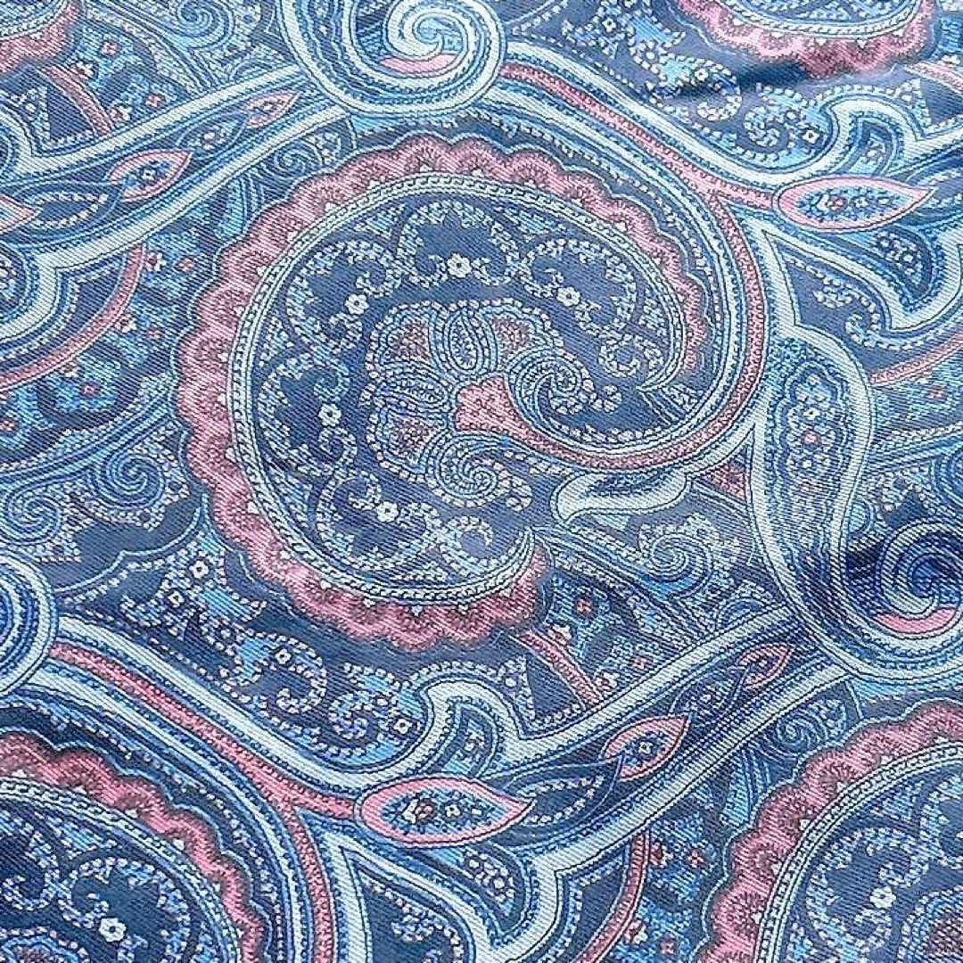 美品✨高級　エトロカシミヤ100シルク100総柄マフラー ストール リバーシブル