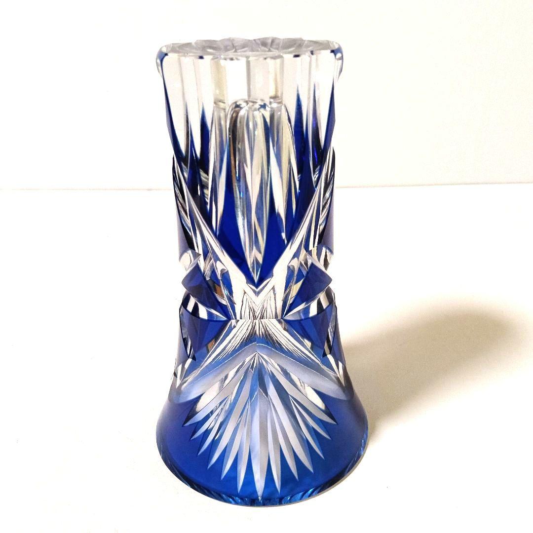 カガミクリスタル 切子 花瓶 フラワーベース