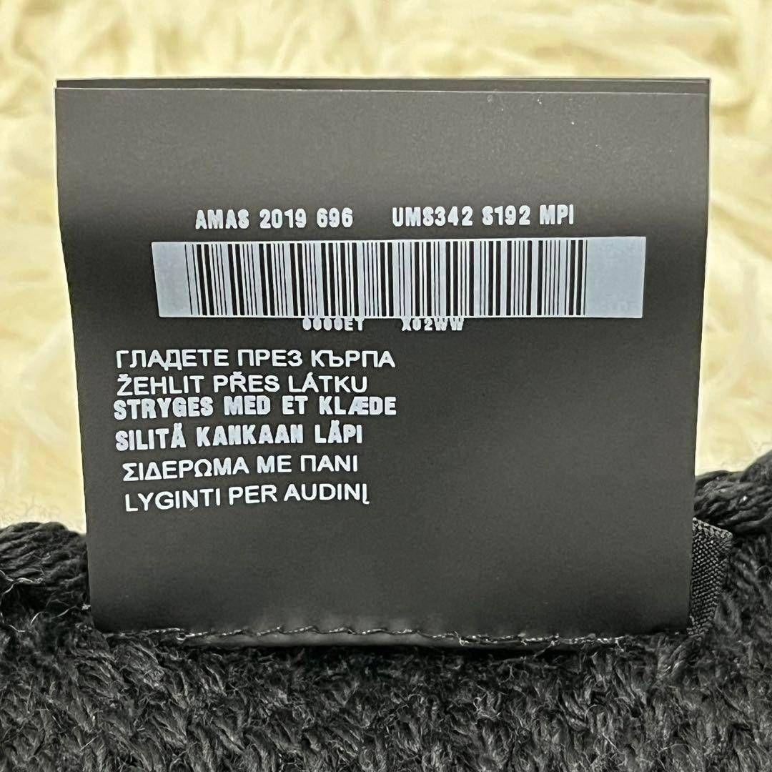 プラダ マフラー イナズマ サンダー メンズ ブラック 黒 編み込み 正規品