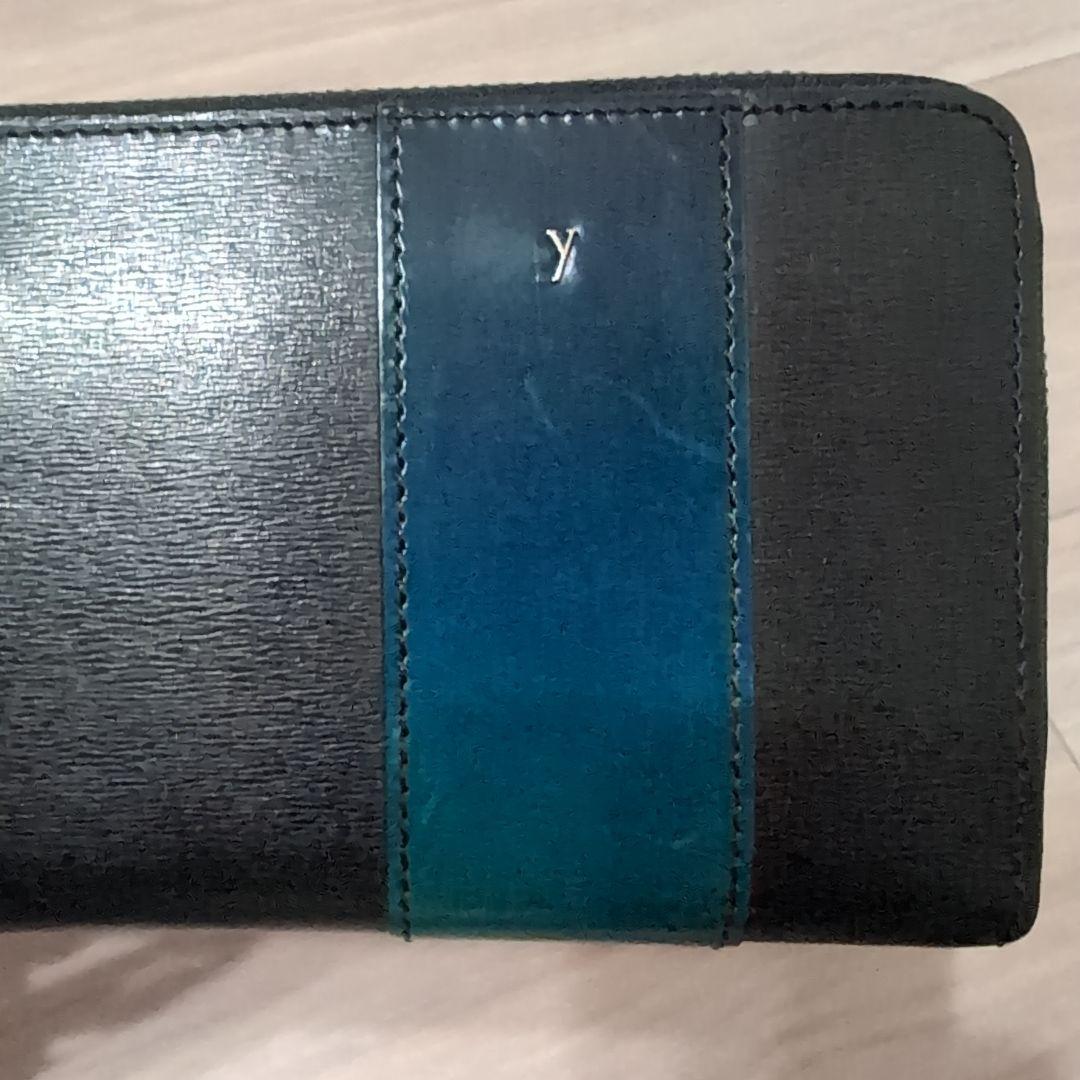 yuhaku 長財布 黒と青緑