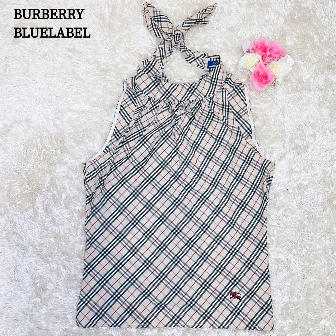 バーバリーブルーレーベル ノースリーブ タートルネック ノバチェック