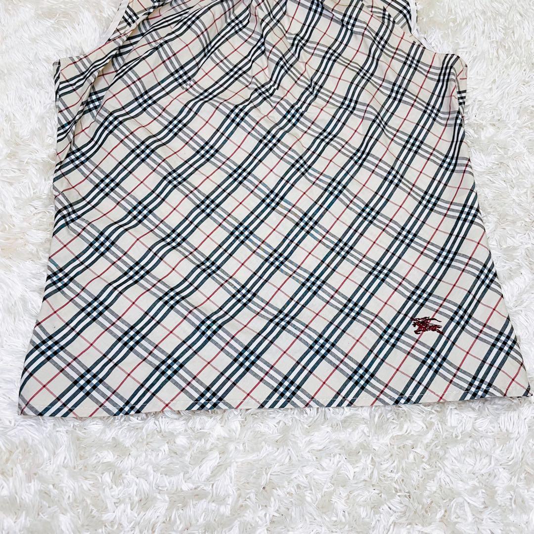 バーバリーブルーレーベル ノースリーブ タートルネック ノバチェック