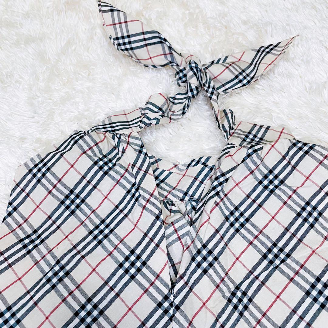 バーバリーブルーレーベル ノースリーブ タートルネック ノバチェック