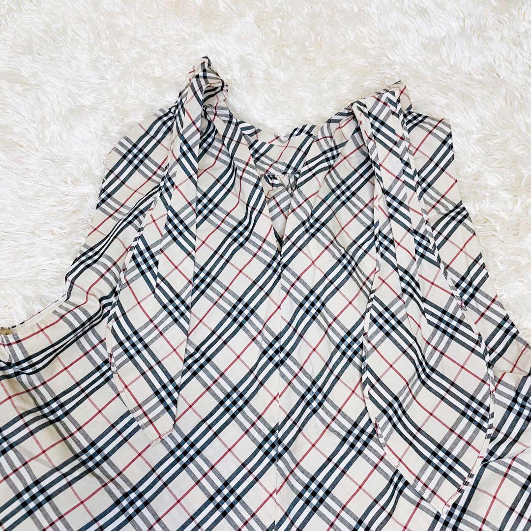 バーバリーブルーレーベル ノースリーブ タートルネック ノバチェック