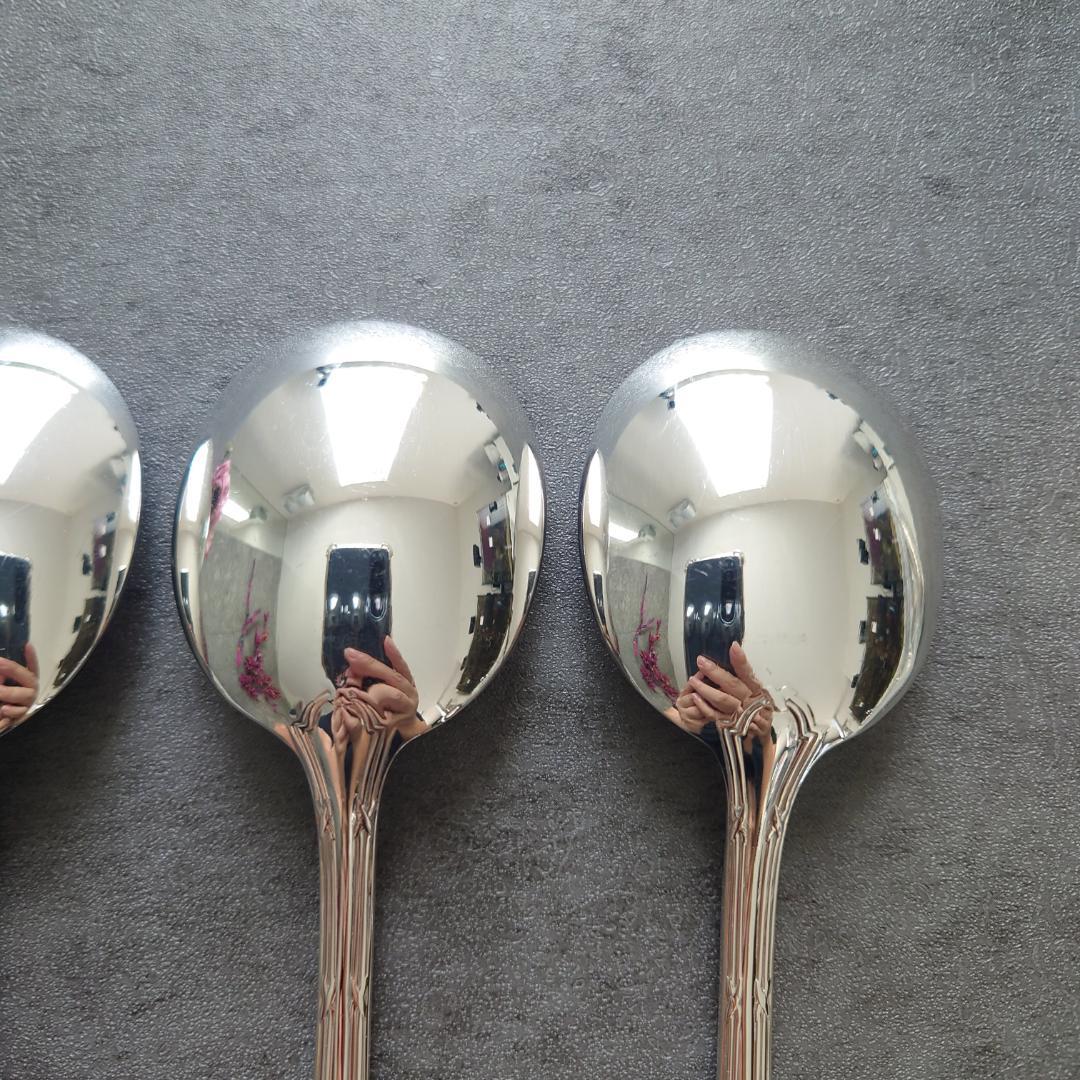 美品 クリストフル リュバン コンソメスプーン 4点