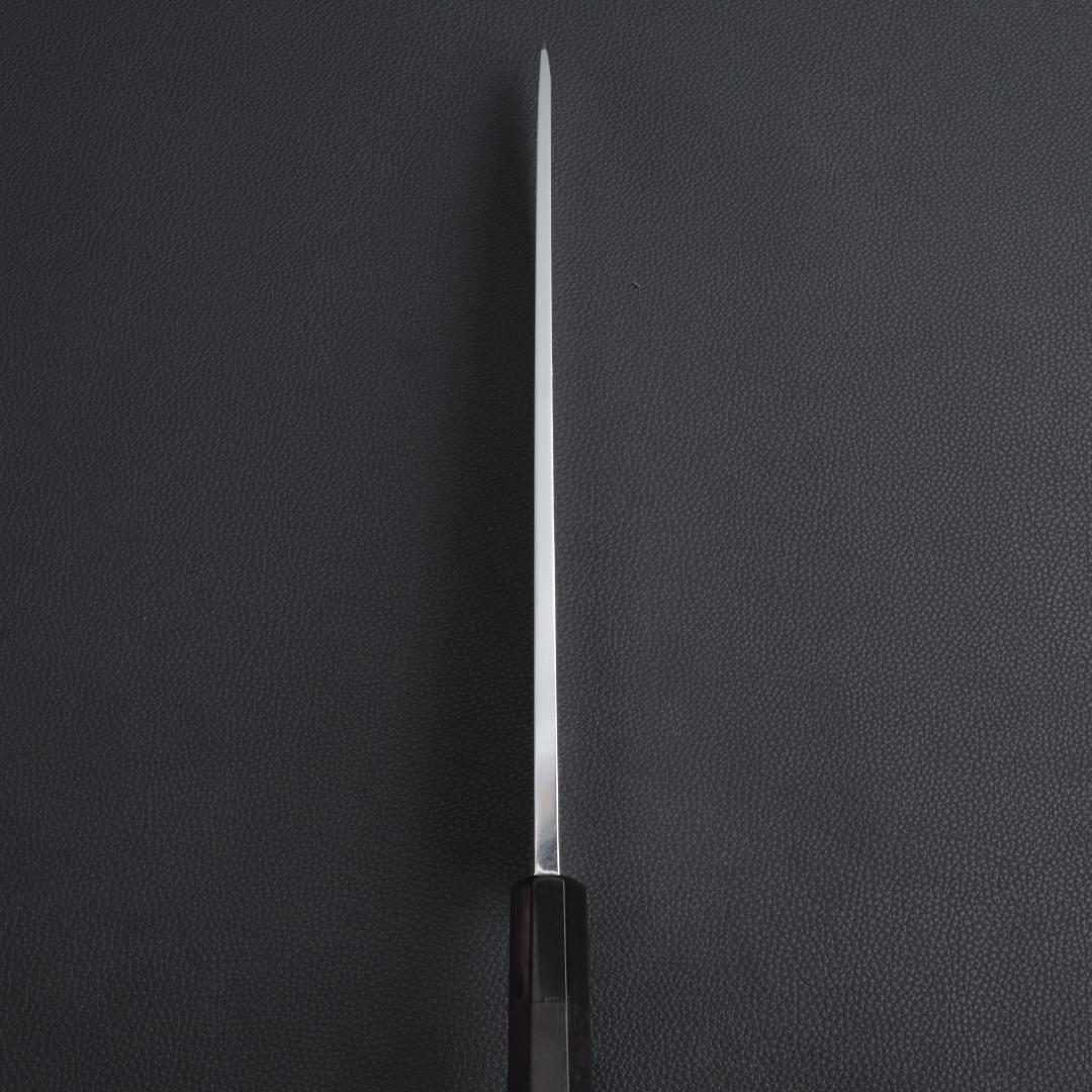 8507 鏡面仕上げ 身卸し・舟行 9寸 刃は究極の切れ味 黒檀黒水牛角八角柄