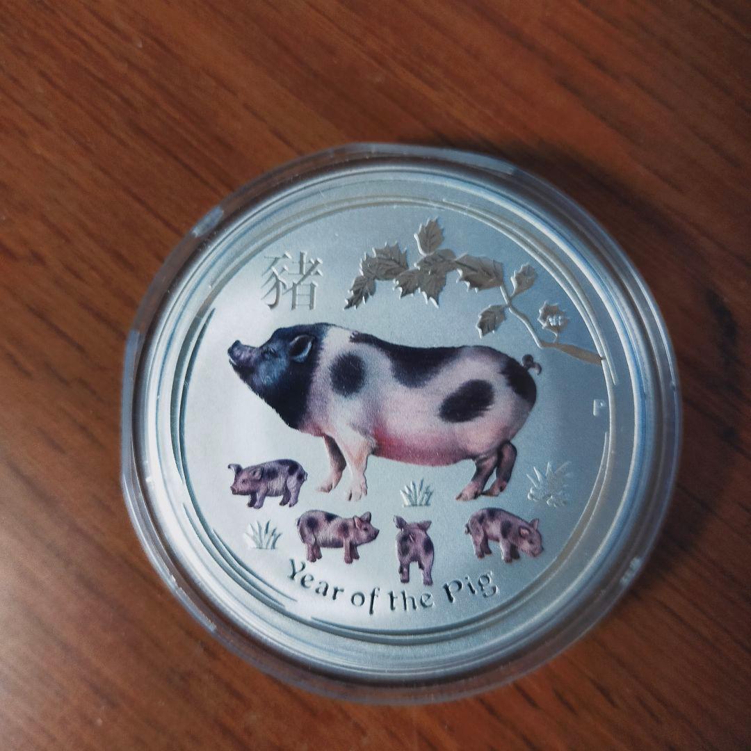 1oz銀貨　2019年干支猪の銀貨 オーストラリア造幣局発行