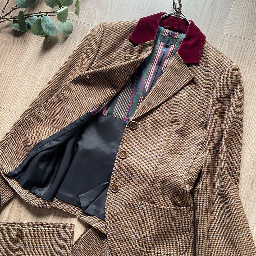 Paul Smith BLACK ポールスミス　千鳥格子　パンツセットアップ3B