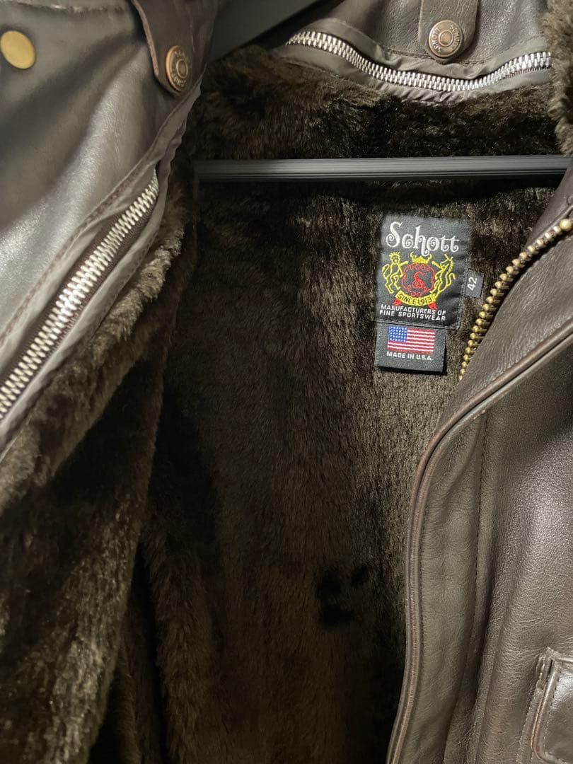 あききー　Schott ショット　レザー　ライダース　G1 A2 ボバー