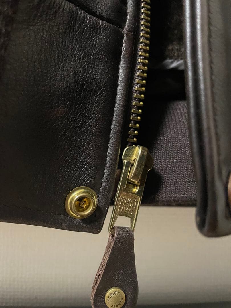 あききー　Schott ショット　レザー　ライダース　G1 A2 ボバー