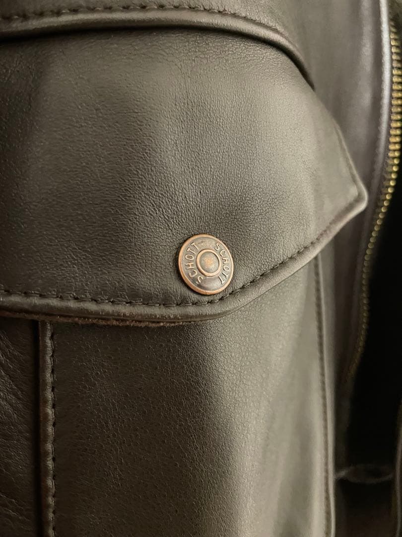 あききー　Schott ショット　レザー　ライダース　G1 A2 ボバー