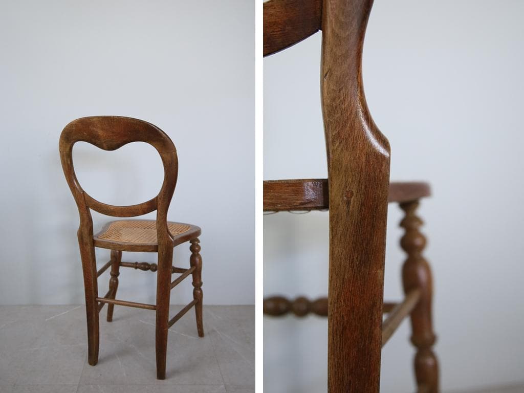 英国アンティーク木製ベッドルームチェア/ダイニングイス/サロン椅子(89-62)