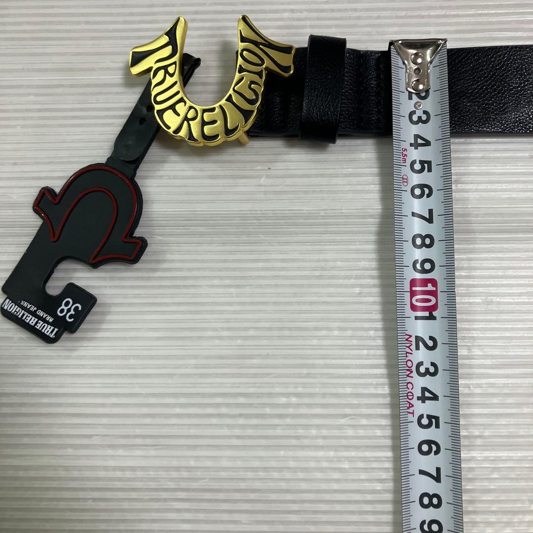 送料無料 新品 TRUE RELIGION ロゴ バックルベルト 38
